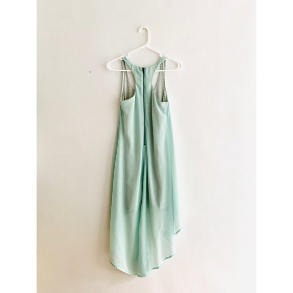 Mint Green Chiffon Dress - Picture 8 of 12